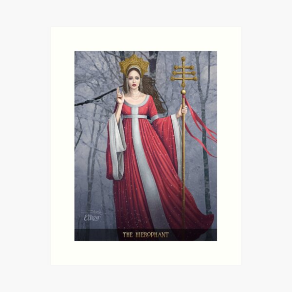 Belles Dames Tarot: The Hierophant Art Print
