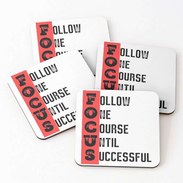 Item preview, Focus - Follow one course until successful - Motivational quote  designed and sold by ArtfulTat.