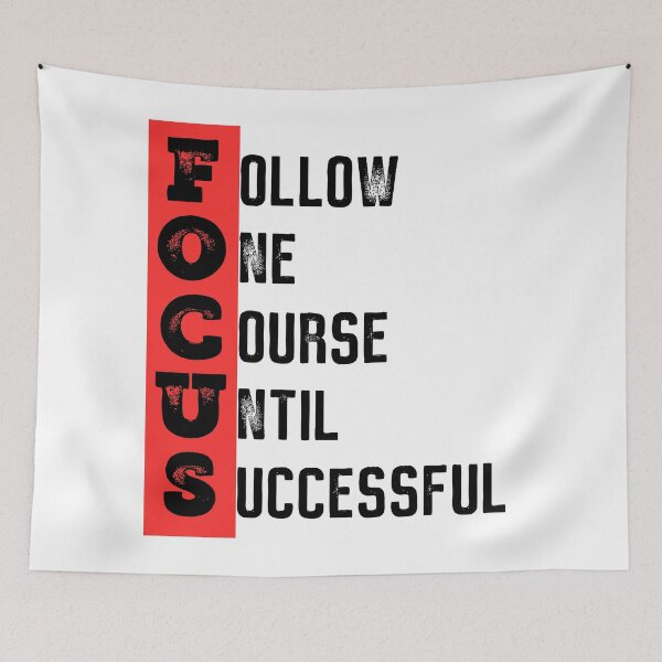 Item preview, Focus - Follow one course until successful - Motivational quote  designed and sold by ArtfulTat.