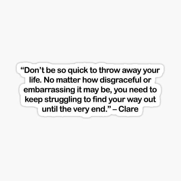 Item preview, Clare - Quote designed and sold by Epicanimequotes.