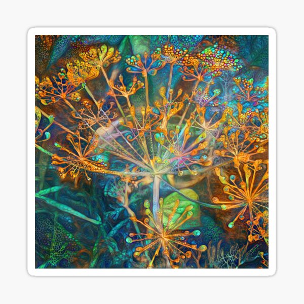 Floral deep dream Abstraction Sticker