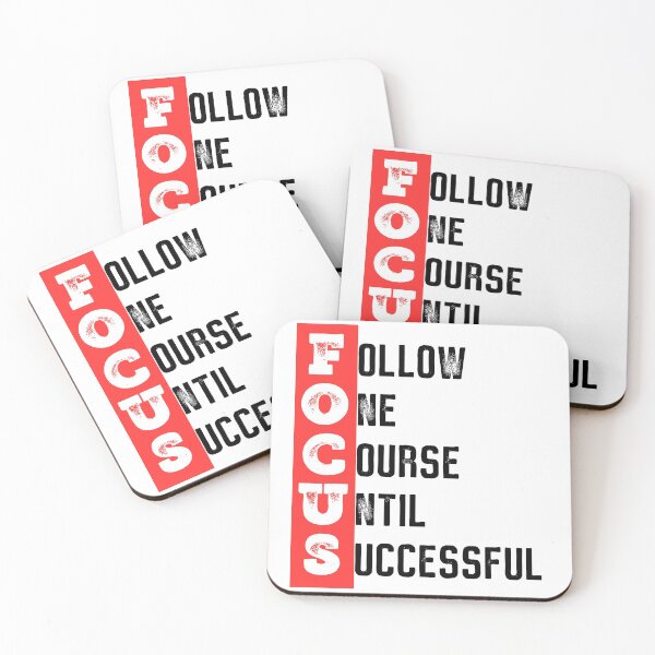 Item preview, Focus - Follow one course until successful - Motivational quote  designed and sold by ArtfulTat.