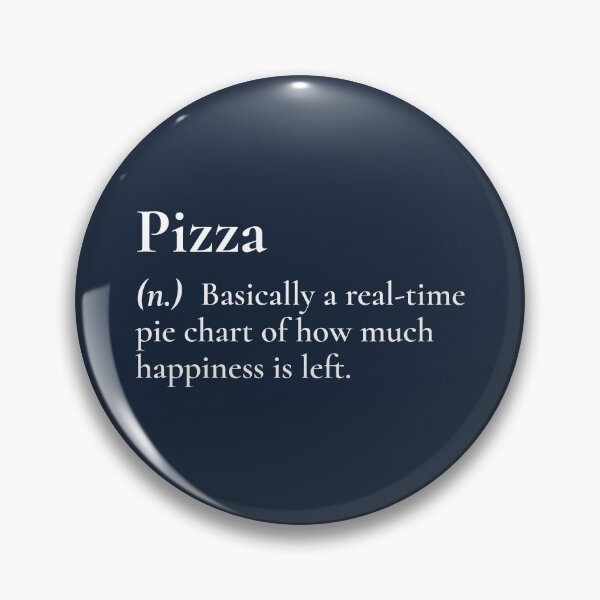 Item preview, Pizza Meaning Real Time Pie Chart Happiness White designed and sold by Sour Soul.