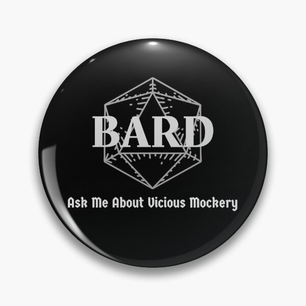 Artikelvorschau, "Frag mich nach bösartigem Spott" DnD Bard D20 Print entworfen und verkauft von ToplineDesigns.