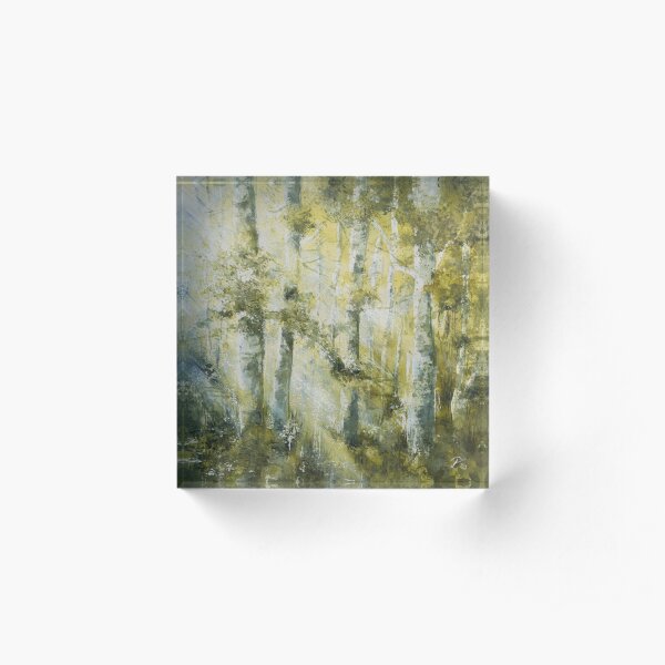 Sommer im Birkenwald Acrylblock