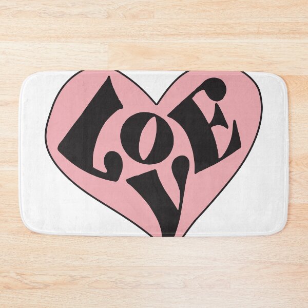 Item preview, LOVE lettering in heart typography pink heart designed and sold by lilvisionaries.