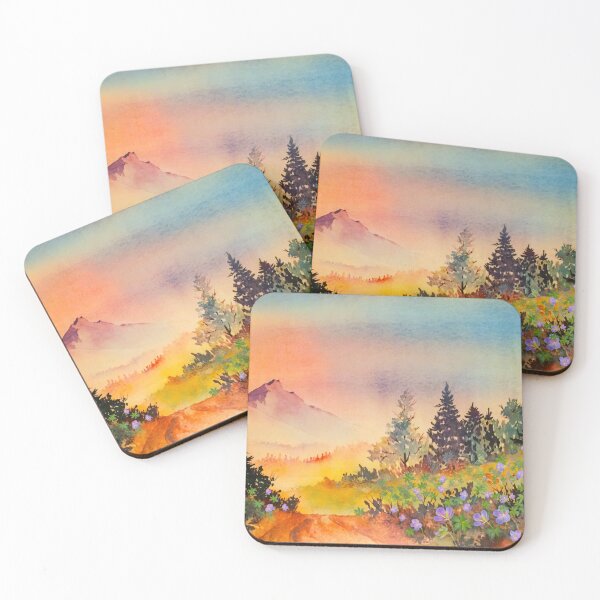 Item preview, Alaska Range with Wild Geraniums designed and sold by Teresa Ascone.