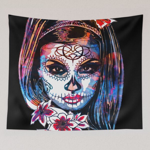 Item preview, Multicoloured La Catrina Dia de los muertos designed and sold by Simi2020.