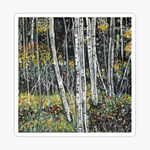 Ansels Trees original acrylic painting Sticker