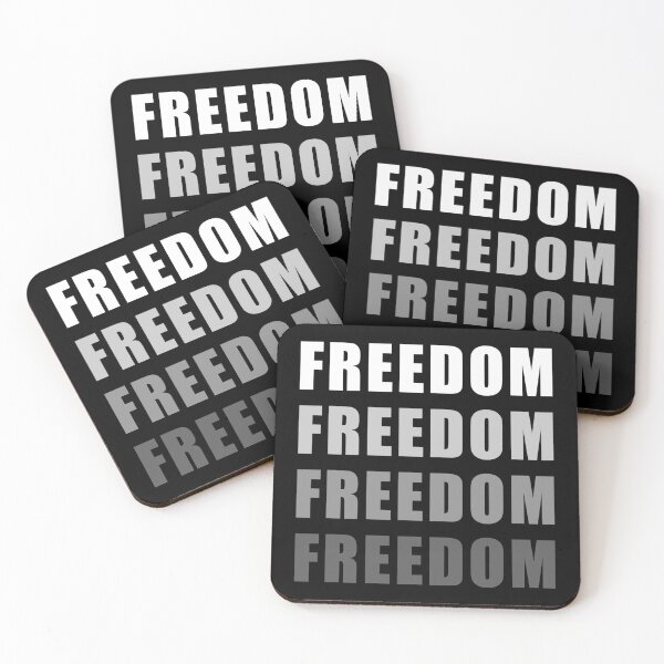 Item preview, Gradient Gray Freedom, chant Slogan designed and sold by ArtOfRebellion.