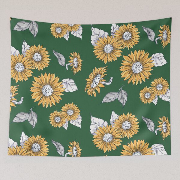 Item preview, Sunflower Illustration Floral Pattern designed and sold by SLAG-Creative.