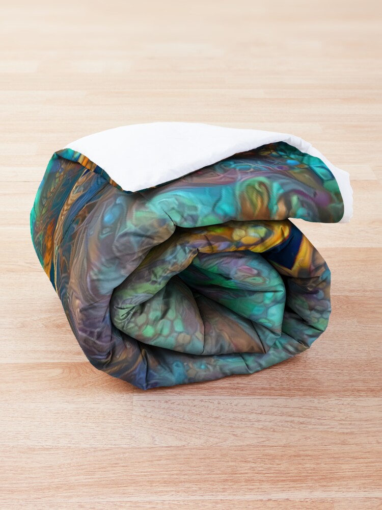 Alternate view of Deep dream Abstraction Comforter
