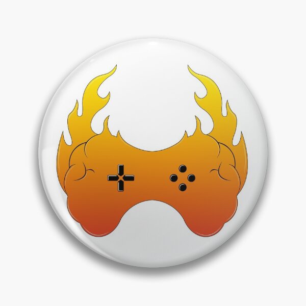 Aperçu de l'œuvre Autocollants de manette de jeu Fire Brain créée et vendue par TevfikCreative.