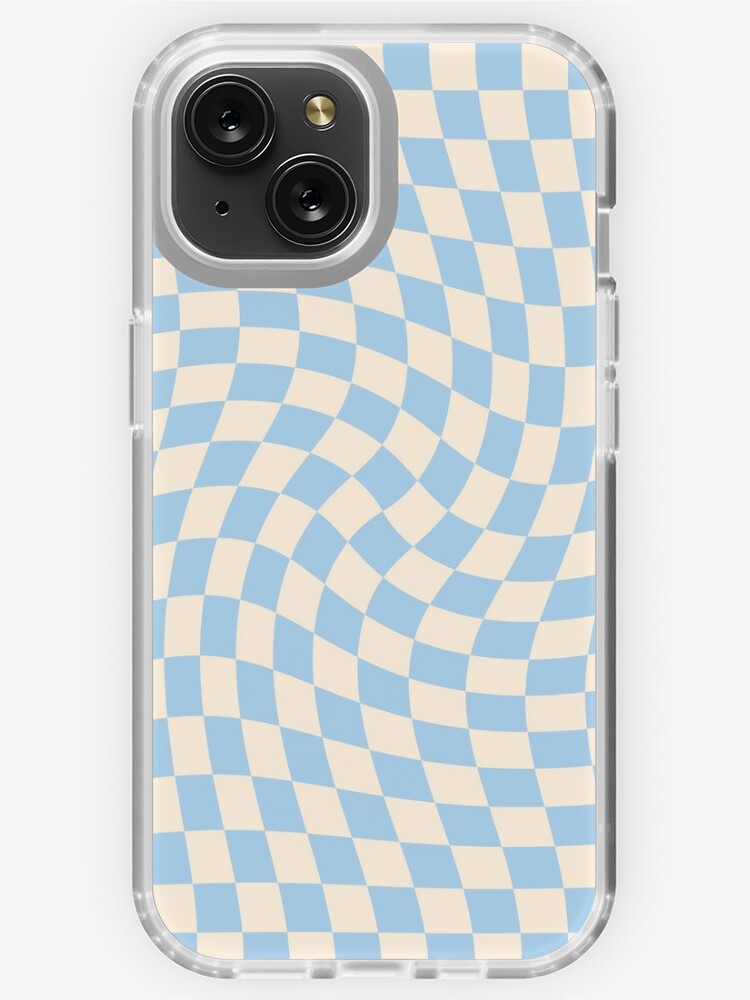 Baby Blue Checkered Phone Case iPhone Case