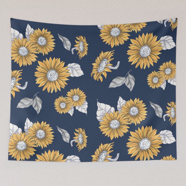 Item preview, Sunflower Illustration Floral Pattern designed and sold by SLAG-Creative.