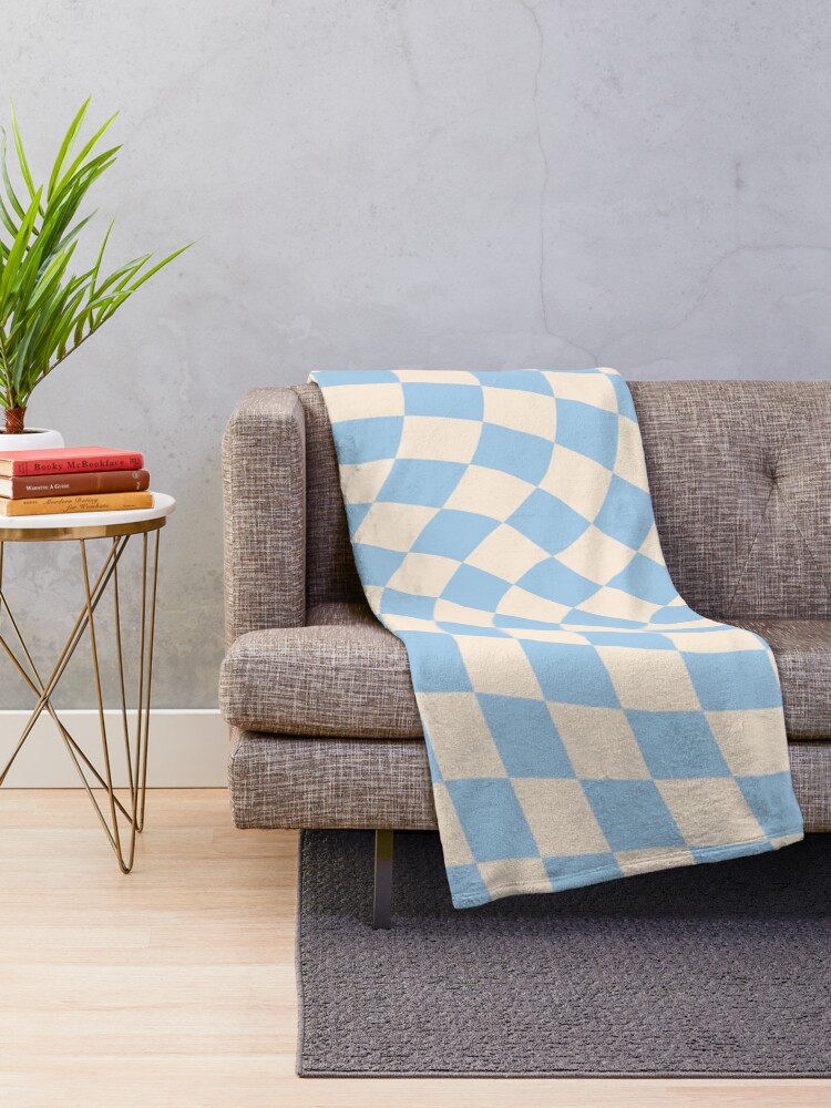 Alternate view of Check II - Baby Blue Twist Throw Blanket