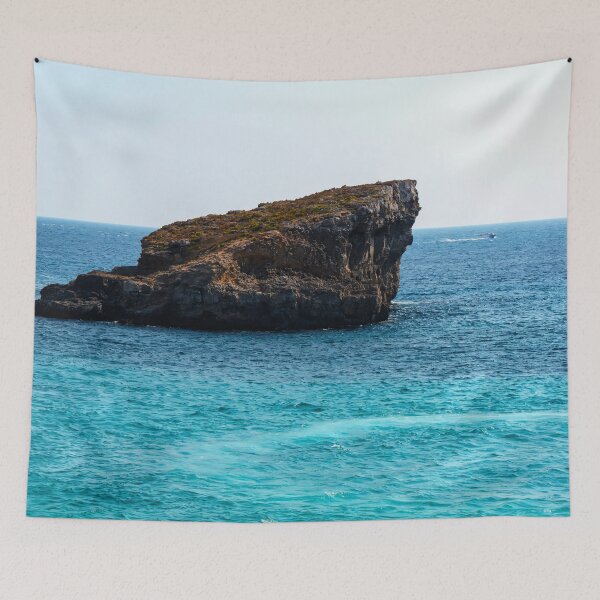 Item preview, Rock in cyan water of Mediterranean sea designed and sold by lena-maximova.