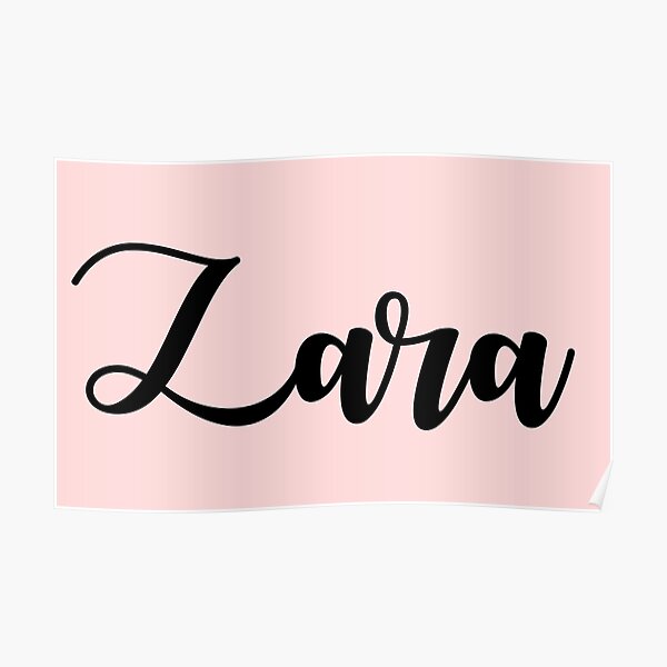 Zara Name Wall Art | Redbubble