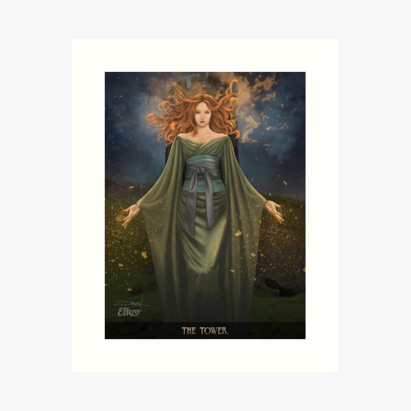 Belles Dames Tarot: The Tower Art Print