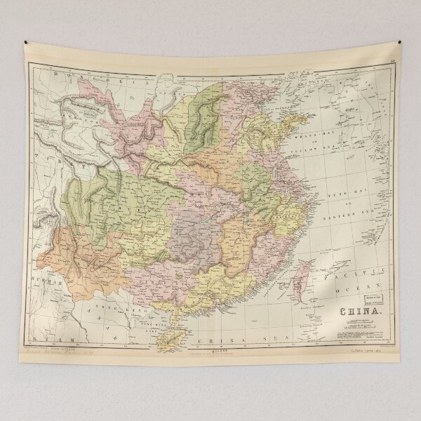 Item preview, Map of China (1879) designed and sold by allhistory.
