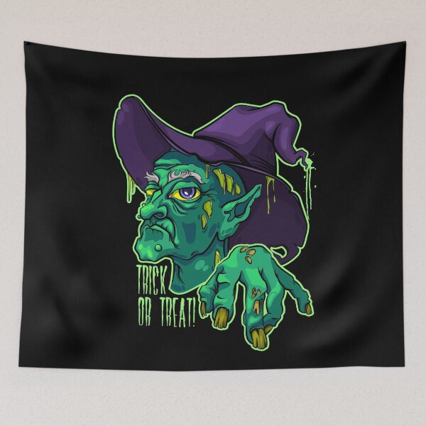 Item preview, wicked halloween witch trick or treat designed and sold by fra02.