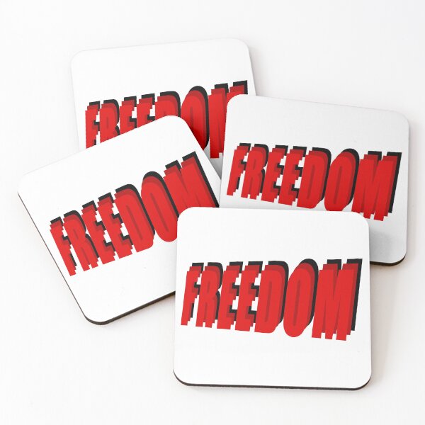 Item preview, Red Freedom, Slogan Pop art style designed and sold by ArtOfRebellion.