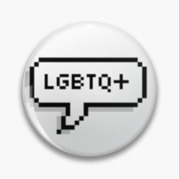 Item preview, LGBTQ+ pixel speech bubble  designed and sold by amupanda.