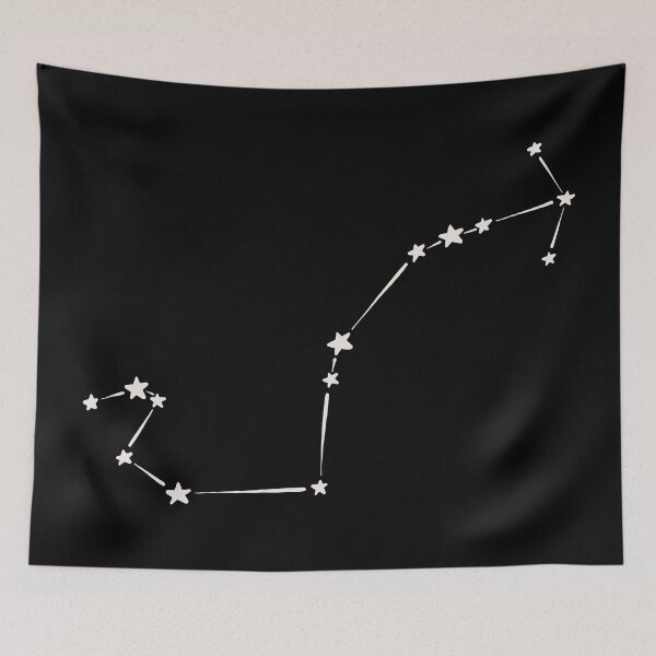 Item preview, minimalist scorpio constellation in black and white  designed and sold by neopop.