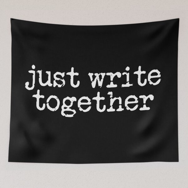 Item preview, just write together 2 in white designed and sold by TeaRoseWriter.
