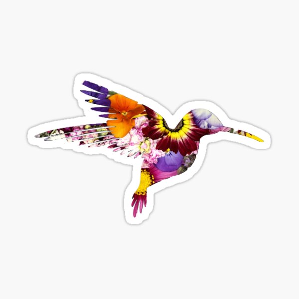 floral hummingbird DIGITAL TRENDs Sticker