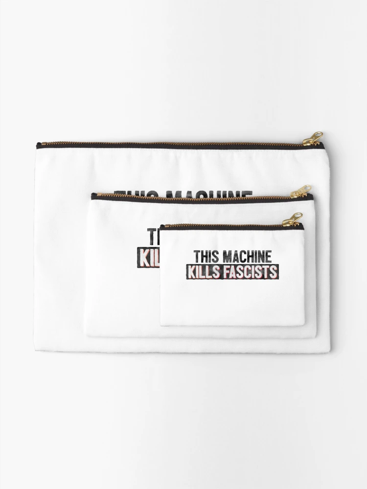 Thumbnail 2 of 4, Zipper Pouch, This Machine Kills Fascists Computer Gamer designed and sold by sharedipmemes.