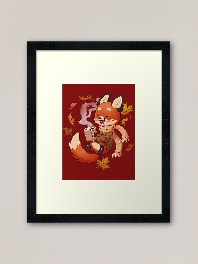 Alternate view of Cozy Fox Fall Framed Art Print