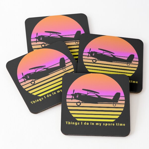 Item preview, Things I do in my spare time Private Pilot retro sunset design designed and sold by AllLeftSides42.