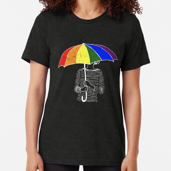 Under My Umbrella Women's Rainbow LGBT Tri-blend T-Shirt