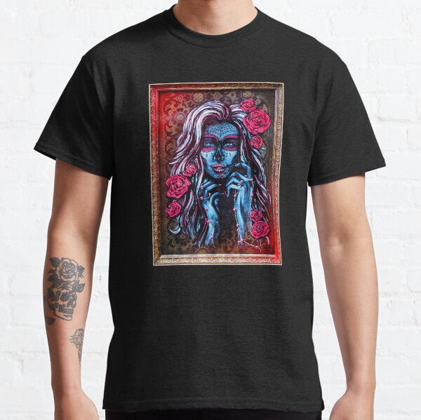 Sugar Skull Girl with Roses Art Classic T-Shirt