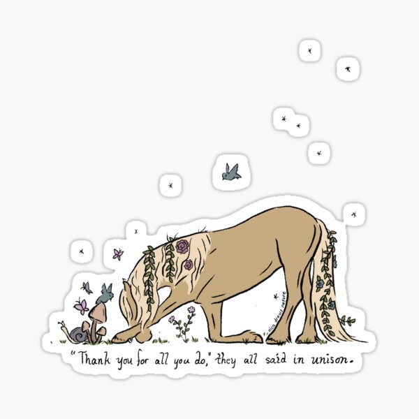 "Thank you, Nature" Sticker for Sale by nicadrawsnature | Redbubble