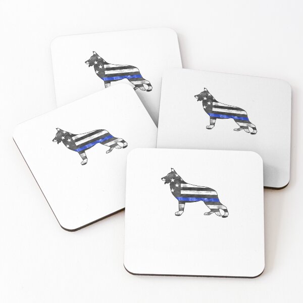 Item preview, Blue Line Police Dog German Shepherd Watercolor designed and sold by sharedipmemes.