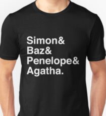 Simon Snow Carry On (First Names) White Text Unisex T-Shirt