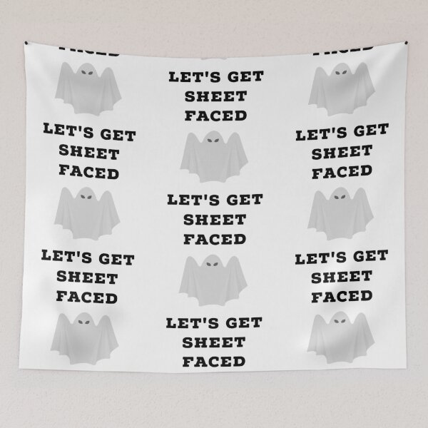 Item preview, Let's Get Sheet Faced ! Scary bedroom Ghosts designed and sold by Desznr.