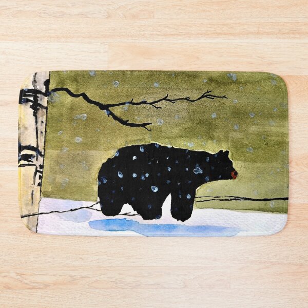 Item preview, winter bear watercolor painting designed and sold by artjojo.