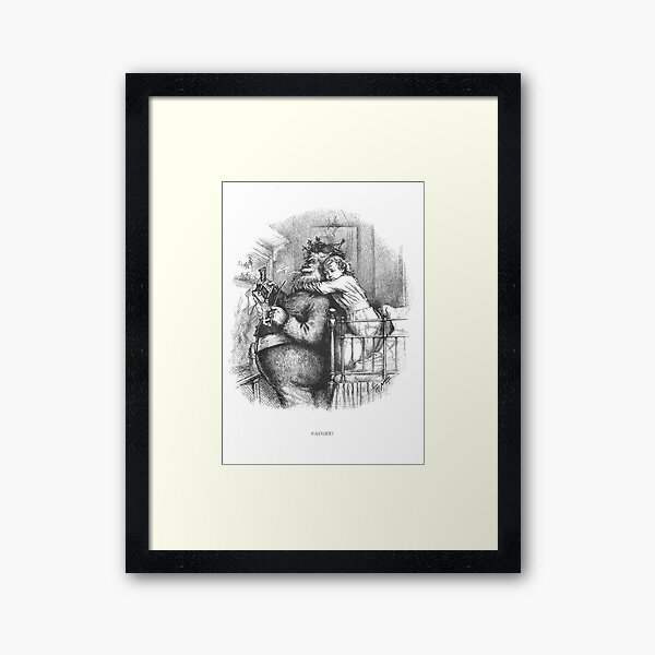 Item preview, Vintage Santa Christmas Etching "Caught" by Thomas Nast designed and sold by Douglas E. Welch Design and Photography.