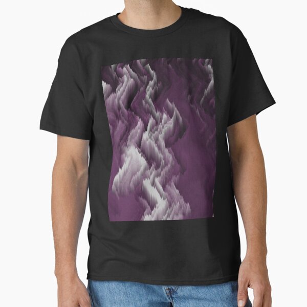 Purple, white, dark abstract. Classic T-Shirt