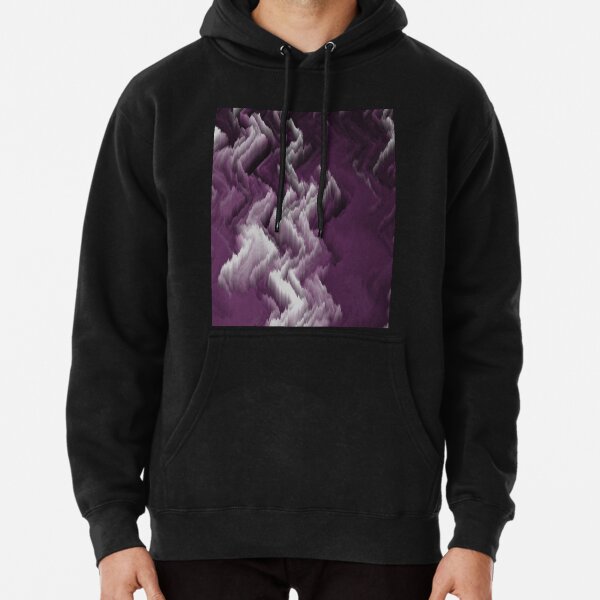 Purple, white, dark abstract. Pullover Hoodie