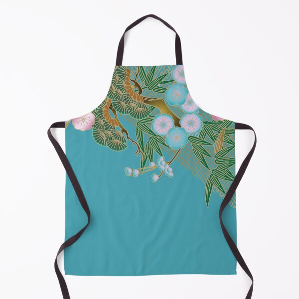 Item preview, Pine tree, cherry blossoms and Bamboo pattern azure designed and sold by Ittele.