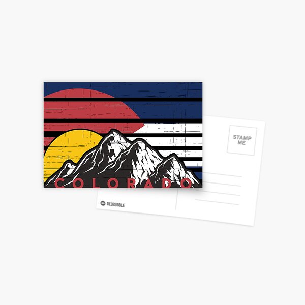 Item preview, Colorado State Flag Retro Vintage Colorado Mountains designed and sold by ForFunDesigns.