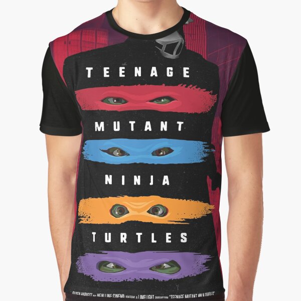American Thrift X Teenage Mutant Ninja Turtles Poster V1 Vintage T-Shirt  Vintage Black