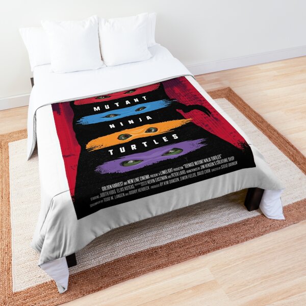 Teenage Mutant Ninja Turtles And Shredder 1990 Movie Comforter By Cwayers Redbubble