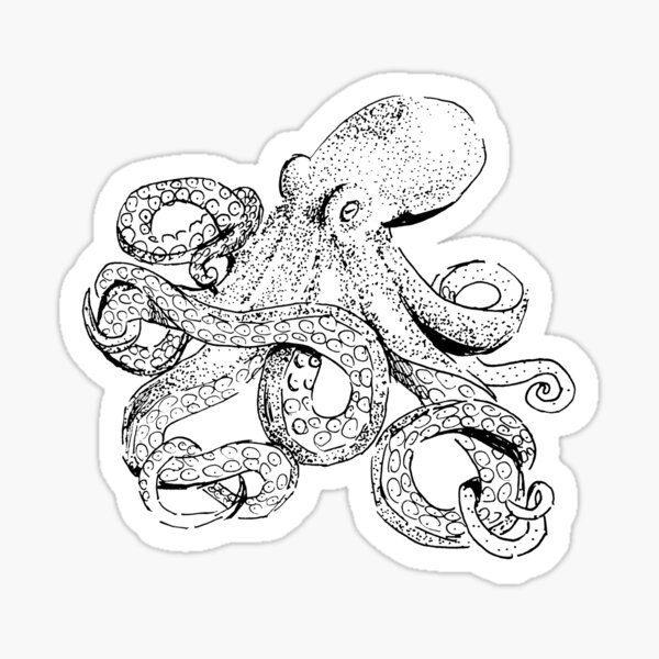 Item preview, ink octopus  designed and sold by bunnyEmanArt.