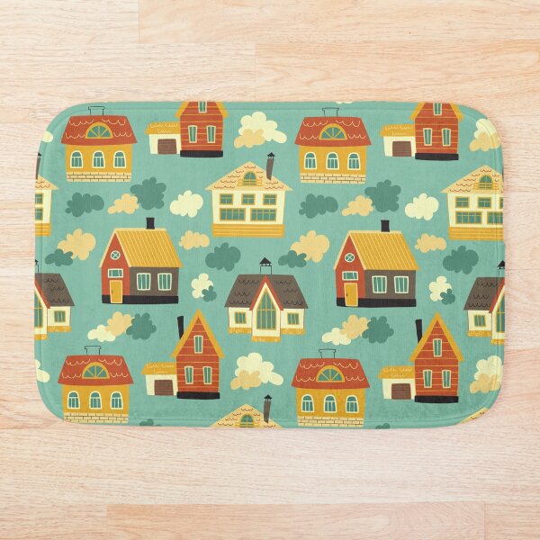 Item preview, Seamless pattern with village.  designed and sold by Yuka-Krable.