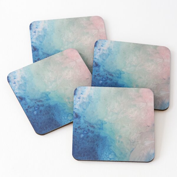 Item preview, Luster Abstract Pink, Mint, Blue designed and sold by ResinArtbyTana.
